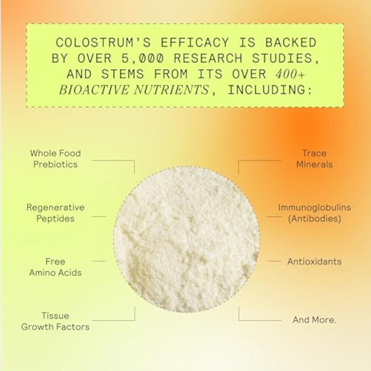 ARMRA Colostrum™ Powder | Unflavored | Gut Health & Bloating | Skin & Hair | Immunity | Keto, Gluten & Fat-Free | 120 Servings